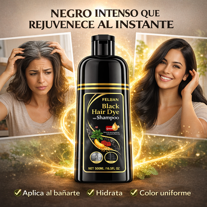 Shampoo Cubre Canas Negro 3 en 1 (500ml)-UNISEX
